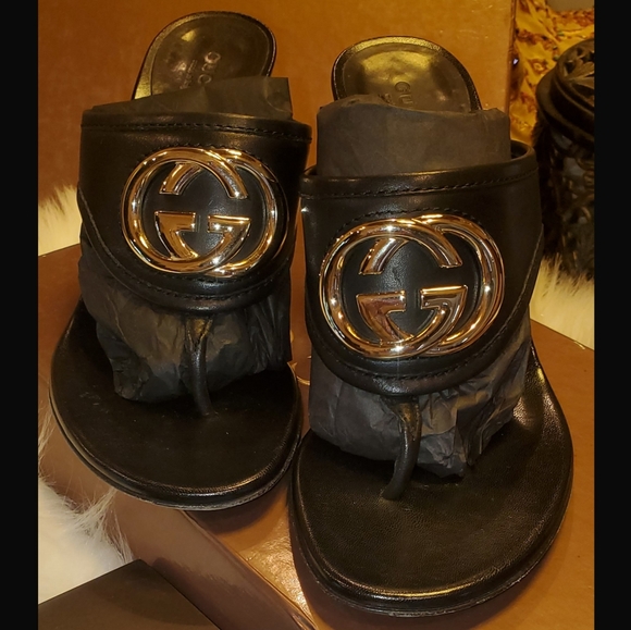Gucci Shoes - Gucci  Sukey Leather Sandals